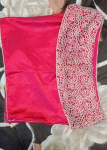 Pink Dress with Floral Lace Off Shoulder