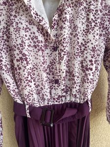 Pleated Purple Dress