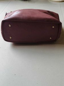 leather Mauve Shoulder Bag