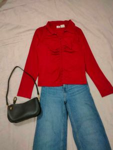 Collared Fitted Top