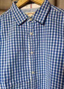 Ed Hardy Blue Gingham Button-Down Shirt