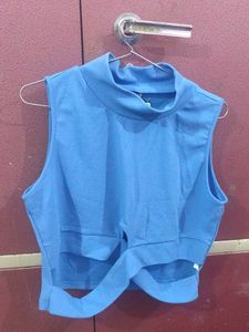 Blue Sleeveless Top
