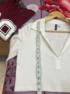 H&amp;M Cream Knit Top
