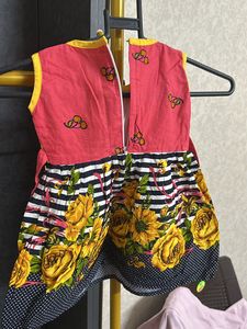 Pure Cotton Frock Floral