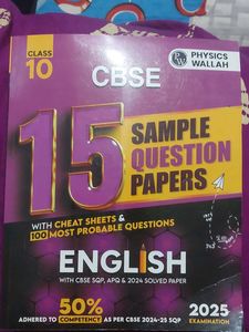 PhysicsWallah Cbse Class 10 English Sample Papers