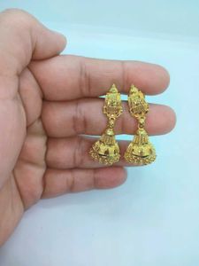 Brand New Golden Jhumka With FREE POD BAGS