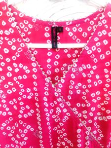 💓 Pink Anarkali Kurta with Side Dori