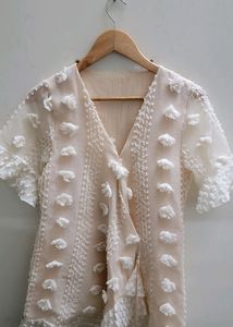 Pastel Peach Mini Dress