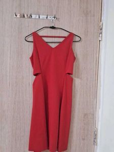 Ginger By Lifestyle Women Red Empire Dress