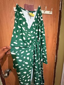 Brand New Green Wrap DRESS
