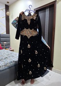Ethnic Gown - Black