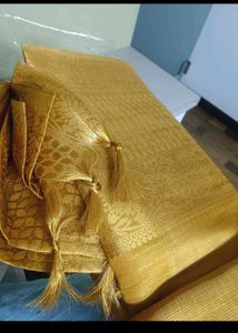 Elegant Gold Tone Saree