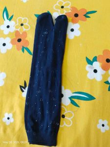 Navy Blue Nylon Socks For Women Used