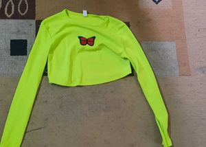 Neon Green Butterfly Tee