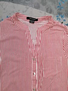 Red and white striped shirt