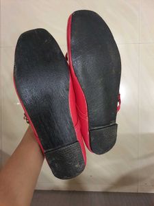 Red  Bow Ballet Flats