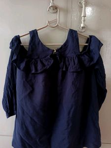Cold Shoulder Ruffle Top