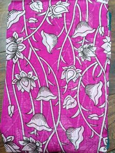 Beautiful Pink Floral Print Saree