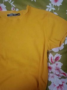 Yellow Ribbed T-Shirt