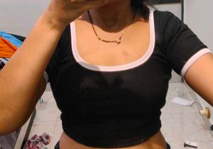 Cute Black Crop Top