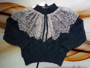 Cute Navy Blue Knit Sweater