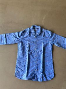 US POLO Stylish Blue Boys Full Sleeves Shirt