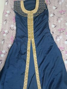 Ethnic Wear Neavy Blue Long Naira Cut Top 💙
