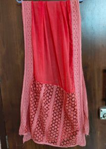 Lavender Embroidered Kurti Set With Dupatta