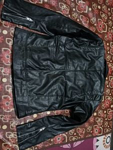 Edgy Black Faux Leather Jacket