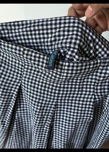 Vintage Checked Pleated High waisted Skirt