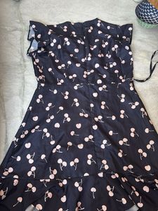 Cherry Print Dress&amp; Floral Top