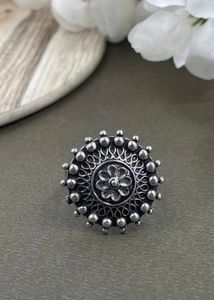 Silver Tone Statement Ring