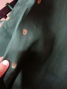 Bottle Green Kanchi Silk Saree