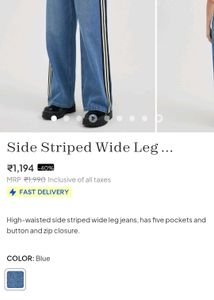 Striped Wideleg Jeans