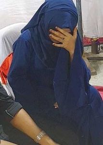 Blue Layered Abaya Dress