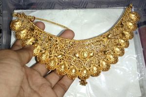 Jewellery Item Necklace, Earrings,Tika, Gold Colou