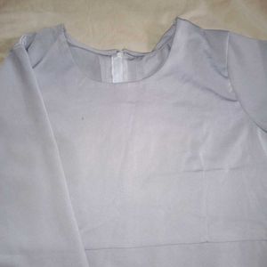 Light Blue Peplum Top