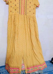 Yellow Embroidered Dress