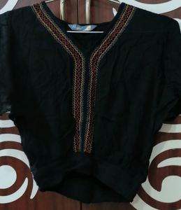 Black Crop Top For Women