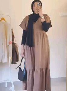Elegant Brown Maxi Dress