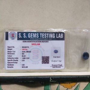 5.80 CTS. Original Blue Sapphire (Neelam/नीलम) Gem