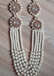 Pearl &amp; Crystal Indian Jewelry Set