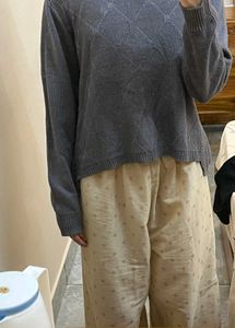 Gray Patterned Sweater