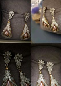 Elegant Floral Bell Earrings with Pearl Accents