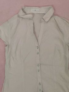 Light Blue Button-Down Blouse