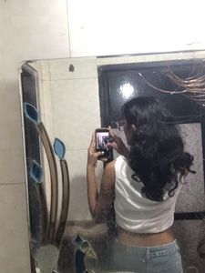 white crawl neck top! (imported)