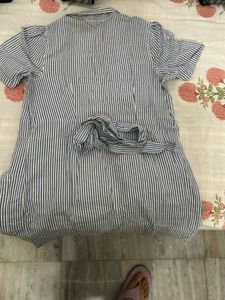 Striped Shirt Dress with belt