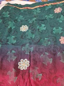 Beautiful Saari Thread Work