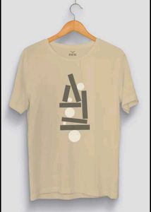Beige Graphic Print T-Shirt