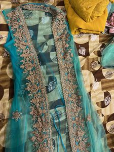 Beautiful Long  Shrug With Embroidery
